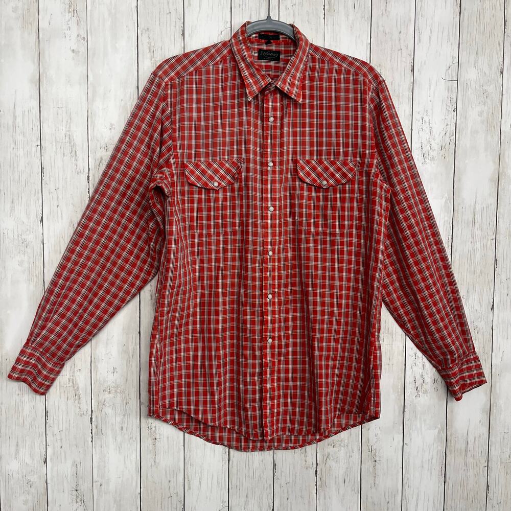 Vintage Resilio Sportswear Plaid Long Sleeve Button Down Casual Holiday Shirt